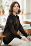 Baklava Patterned Knitwear Sweater N3027 Black - 2