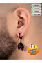 Men's Unisex Steel Dangle Earrings Rust No Darkening