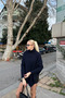 Fisherman Neck Asymmetric Detail Knitwear Sweater