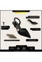Black Suede Stone Pearl Buckle Adjustable Strap Thin Heeled Vegan Leather 5cm Women's Heeled Shoes - 2