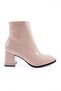 9219 Women's Heeled Boots Nude Wrinkled