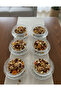 Hand Decorated 12 Piece Glass Crystal Snack Bowl, Sugar Bowl, Jam Bowl - Plate 14 cm Bowl Volume 190ml - 3
