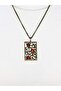 Natural Stone Agate 3-Piece Natural Stone Antique Women's Necklace Euk45A - 3