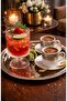 6-Piece Striped Footed Water Drinking Cocktail Presentation Cup so That You Can Have Your Coffee in the Cup 210 Cc - 7