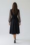 WOMEN'S HEART-NECK, TULLE-TRIMMED SLEEVES, CLIP DETAIL, STRETCH FABRIC, MID-LENGTH, FLARED, ENGAGEMENT AND WEDDING INVITATION DRESS - 6