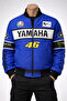 Unisex Yamana Printed Fiber-Filled Quilted Lined Bomber Jacket Blue