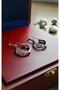 Women's Steel Hoop Silver Color Earrings - 2