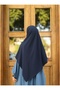 Hijab Medina Silk Scarf 120X120 Navy Blue - 3