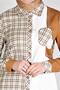 PLAID PATTERNED TWO COLOR TUNIC 43396 - 4