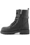 Black Zippered Lace-Up Winter Girls' Boots - 5