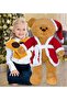 80 cm Teddy Bear with Santa Claus Hat New Year, Christmas Gift