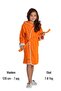 Hooded Children's Bathrobe 100% Cotton Men's Bathrobe Animal Fox Orange - 4