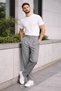 Men's Pleated Baggy Fabric Trousers – Elastic Waist – Loose Fit – Comfortable Everyday Wear - 6