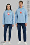 Dear Couple Combination Bubu Dudu Printed Hoodie Hooded Fleece-Lined Oversized Cotton Sweatshirt 2-Piece Set