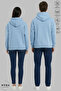 Dear Couple Combination Bubu Dudu Printed Hoodie Hooded Fleece-Lined Oversized Cotton Sweatshirt 2-Piece Set - 2