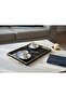 31X40 cm Extra Large Modern Decorative Tea Coffee Breakfast and Presentation Tray! Glass Floor - 2