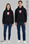Dear Couple Combination Bubu Dudu Printed Hoodie Hooded Fleece-Lined Oversized Cotton Sweatshirt 2-Piece Set