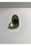 Navy Blue Crystal Stone Cast Ring - 2