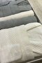 Minteks Vienna Grey-White 8 Piece Towel Bathrobe Set - Family Bathroom Towel Bathrobe Family Set