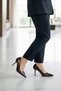 Women's Fascino Brown Patent Leather Stiletto Heeled Shoes - 2