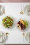 Selen Concept Helis Model Large Size Handmade Glass Salad Bowl and Fruit Bowl Set of 2 - 2