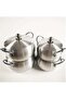5 Pieces Belly Shape Cooking Pot Cookware Set With Two Handles Silver - 3