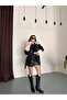 Long Leather Jacket with Fur Detail on the Collar and Cuffs - 2