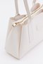 Cream D49 Daily Women's Hand and Shoulder Bag with Zipper and Snap Fasteners, Double Compartments, Large Internal Volume - 3