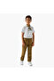 Solid Cargo Pants with Elasticated Drawstring and Pockets - 2