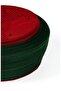 Children's Prayer Rug - Green Fabric - Burgundy Headband - Plain Wrap - Nâli Şerif - 6 Meters - 3