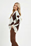 Crew Neck Diamond Patterned Knitwear Sweater - 3