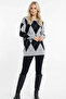 Crew Neck Diamond Patterned Knitwear Sweater