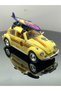 Metal Vosvos Model Car with Lighted Music and Opening Doors with Accessories Yellow - 2