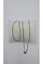 Stainless Steel Double Color Twisted Chain Necklace - 4