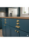Two Screws between 6.4cm 9.6cm 12.8cm (Gold) Tas Mi̇dye Dish Handle Komidin Kitchen Cabinet Handle - 3