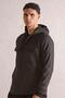 Hooded Men's Outer Shirt with Snap Fasteners - 5