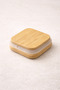 Set of 6 Borosilicate 250ml Square Jars with Bamboo Lid and Spoon Kw-796 - 4