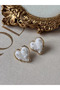 Steel Heart Pearl Earring - 2