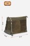 Nila Genuine Leather Clutch Bag Khaki Suede - 3