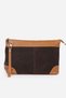 Nila Genuine Leather Clutch Bag Brown/Tan