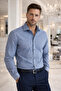 Men's Navy Blue 100% Cotton Premium Quality Long Sleeve Shirt - 5