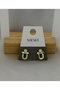 Shesera Earrings Gold Zircon Stone Minimal Allergy-Free Water Resistant - 2