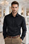 Men's Black 100% Cotton Premium Quality Long Sleeve Shirt - 6