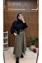 Tensel Flared Skirt with Pockets Elastic Waist Js-251020 100% Cotton - 4