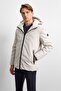 Stone Color Smart Fit Double Sided Hooded Mont - 4