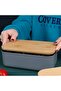 Lunch Box, 4-3-2-Compartment, 1100ML, Microwave & Dishwasher Safe, BPA Free (Gray 034)