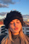 Women's Black Plush Fur Hat |   Russian Style Premium Winter Model - 2