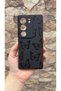 Vivo V29 Compatible Black Butterfly Patterned Silicone Shock-Absorbing Classic Protective Rubber Case - 2