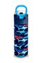 Kids Navy Blue Shark Patterned Steel Thermos with Straw and Direct Drinking 500 ml 31930 - 8