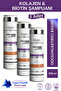 Collagen Collagen & Biotin & Hyaluronic Acid Shampoo 3 Pieces X 300ml Plumping with Copper Peptide